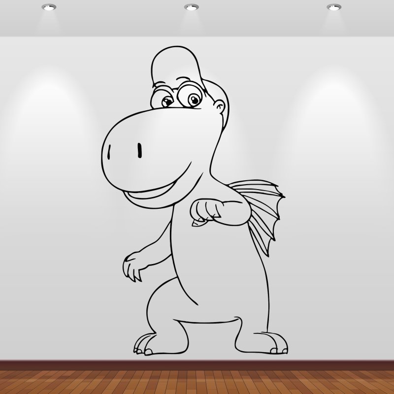 Preview: Wandaufkleber 46203 Drache Kokosnuss Portrait